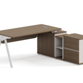 Executive Table / Office Desk (MY-D16A, MY-D18A, MY-D20A) Teak & White