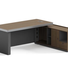 Executive Table / Office Desk (MY-D16E, MY-D18E, MY-D20E) Teak & Charcoal Grey